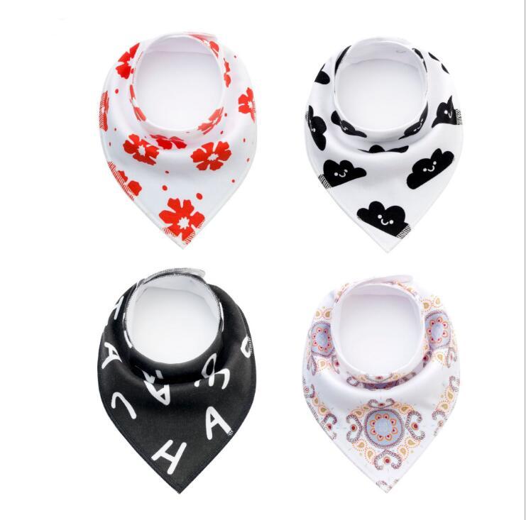 Baby Bibs 4-Pack Set - Soft Cotton Bandana Drool Bibs