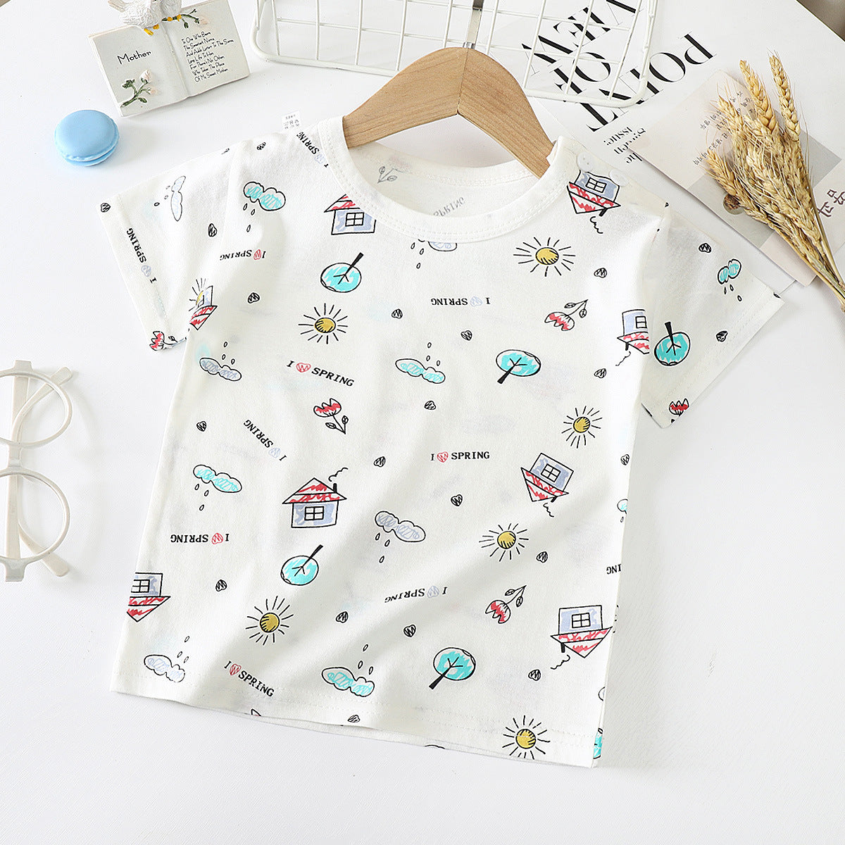 Baby & Kids Cotton T-Shirt - Short Sleeve Undershirt
