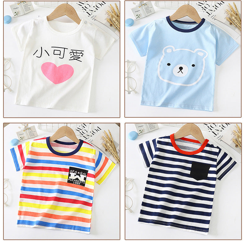 Baby & Kids Cotton T-Shirt - Short Sleeve Undershirt