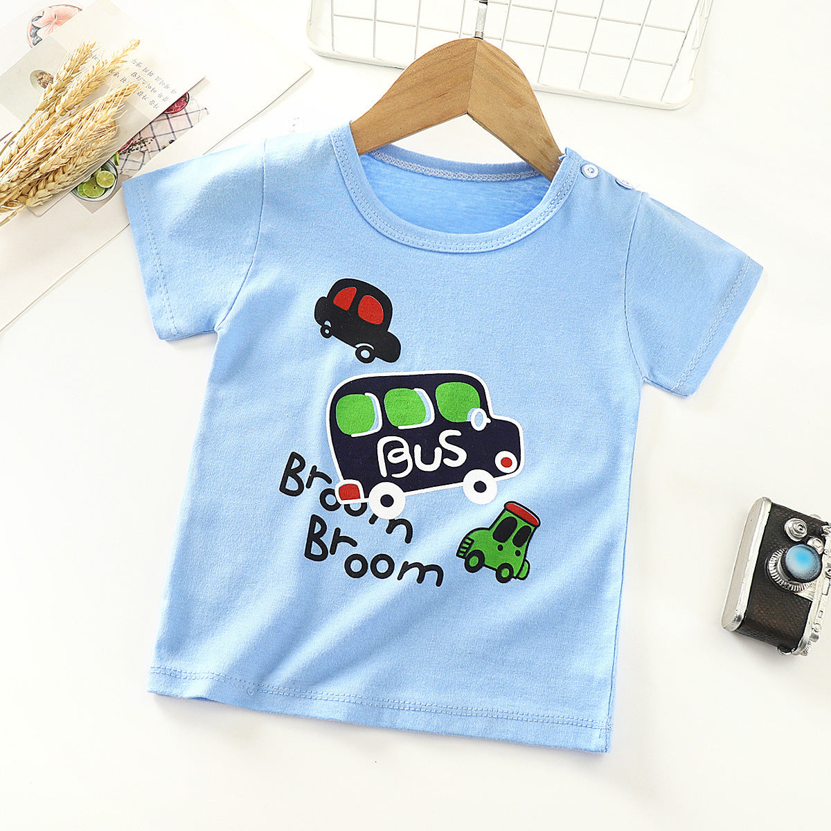 Baby & Kids Cotton T-Shirt - Short Sleeve Undershirt