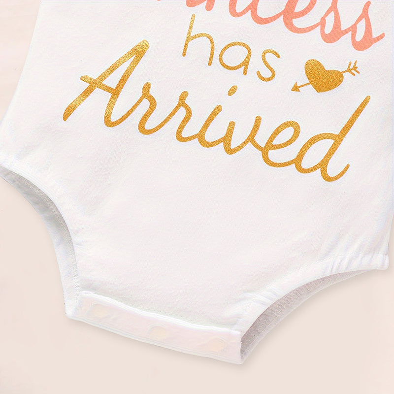 Baby Girl Coming Home Outfit - 3-Piece Romper Tutu Skirt Headband Set for Newborn