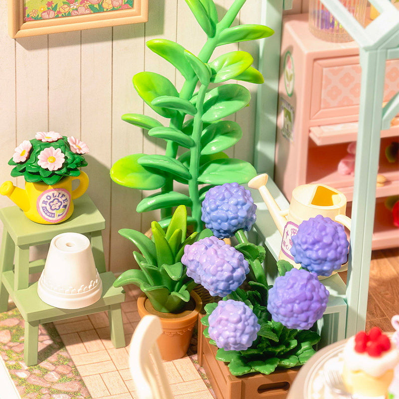 ROBOTIME Blooming Tea Garden DIY Dollhouse