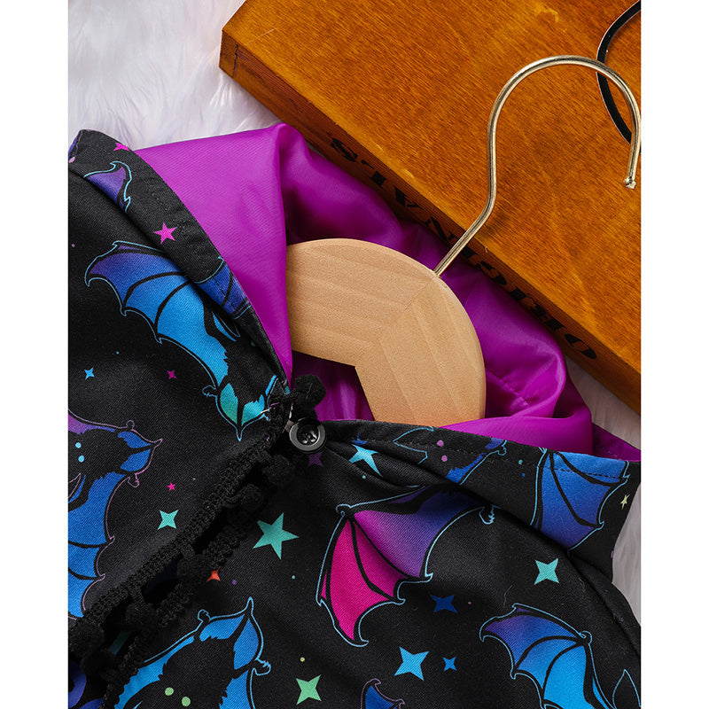 Girls Halloween Dress & Cloak Set - 2PC Tulle Outfit