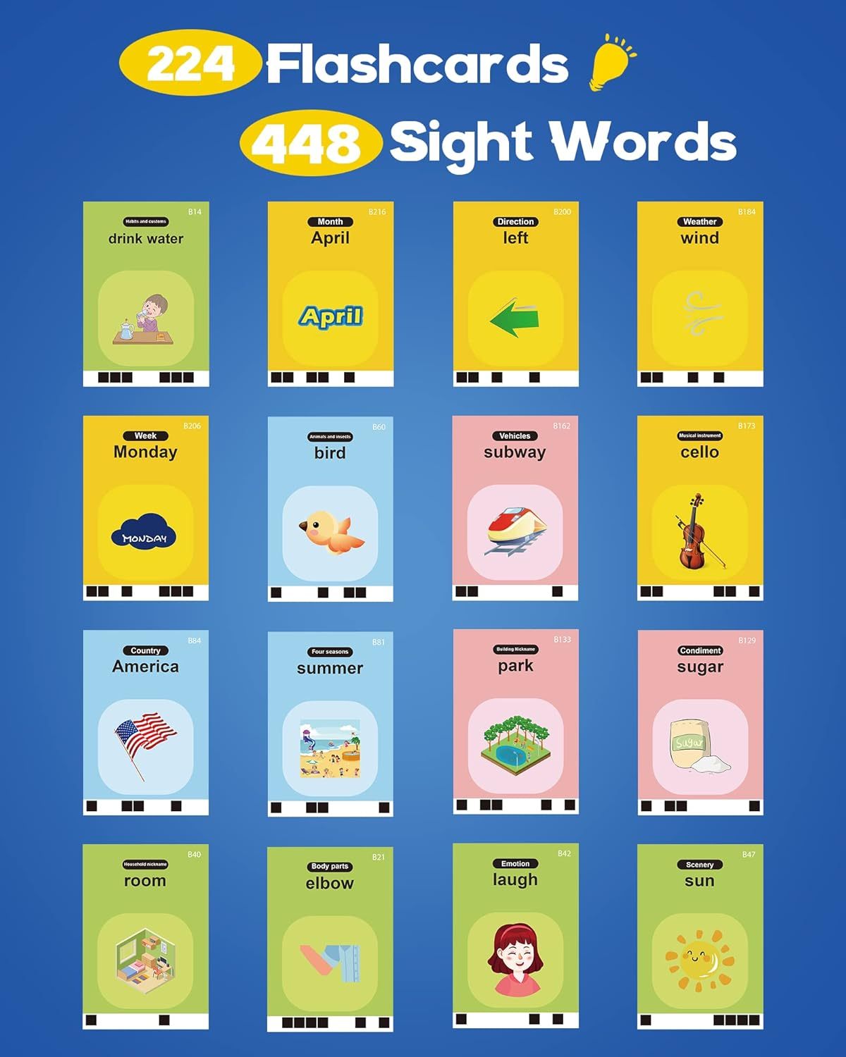 Talking Flash Cards - 448 Sight Words for Kids