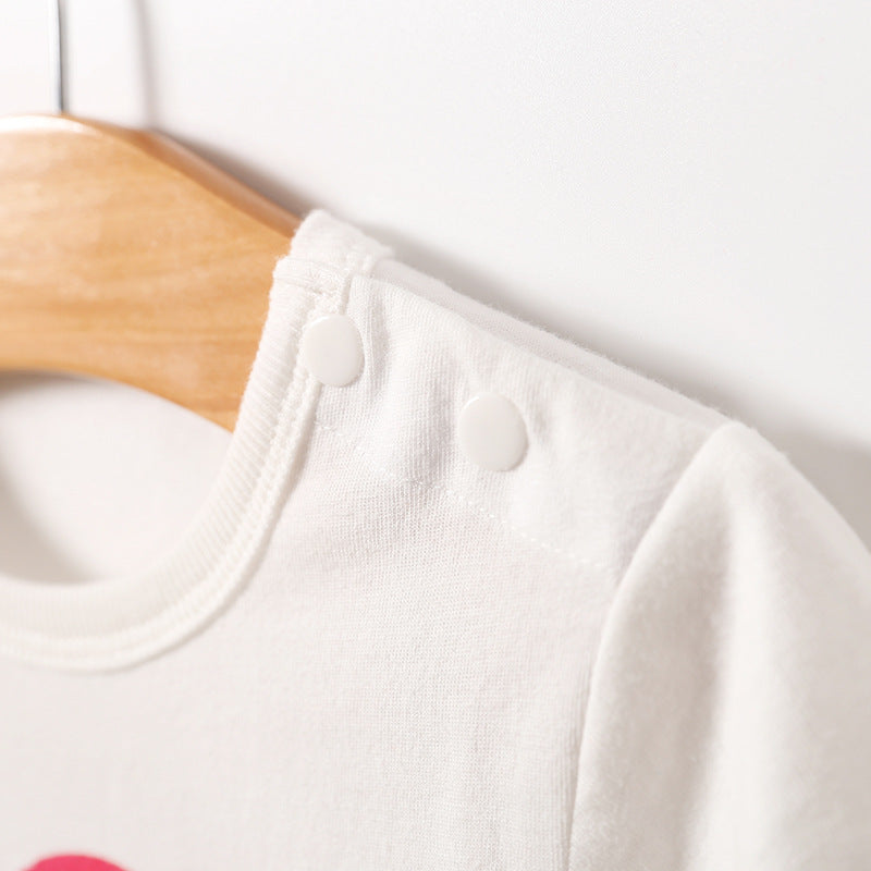 Baby Short Sleeve Triangle Romper - Cotton Bodysuit