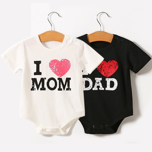 Baby Short Sleeve Triangle Romper - Cotton Bodysuit