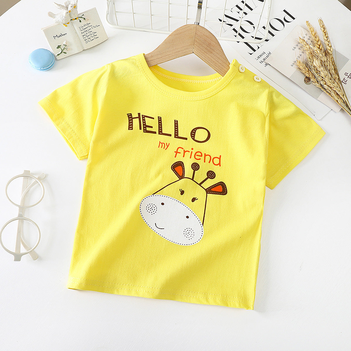 Baby & Kids Cotton T-Shirt - Short Sleeve Undershirt