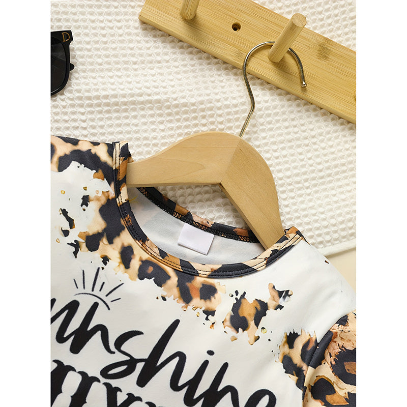 Toddler Girls Leopard Sweatshirt & Pants Set