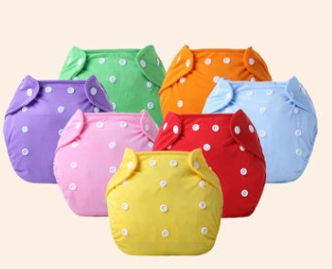 Reusable Cloth Diapers - Washable Adjustable Baby Pull-Up