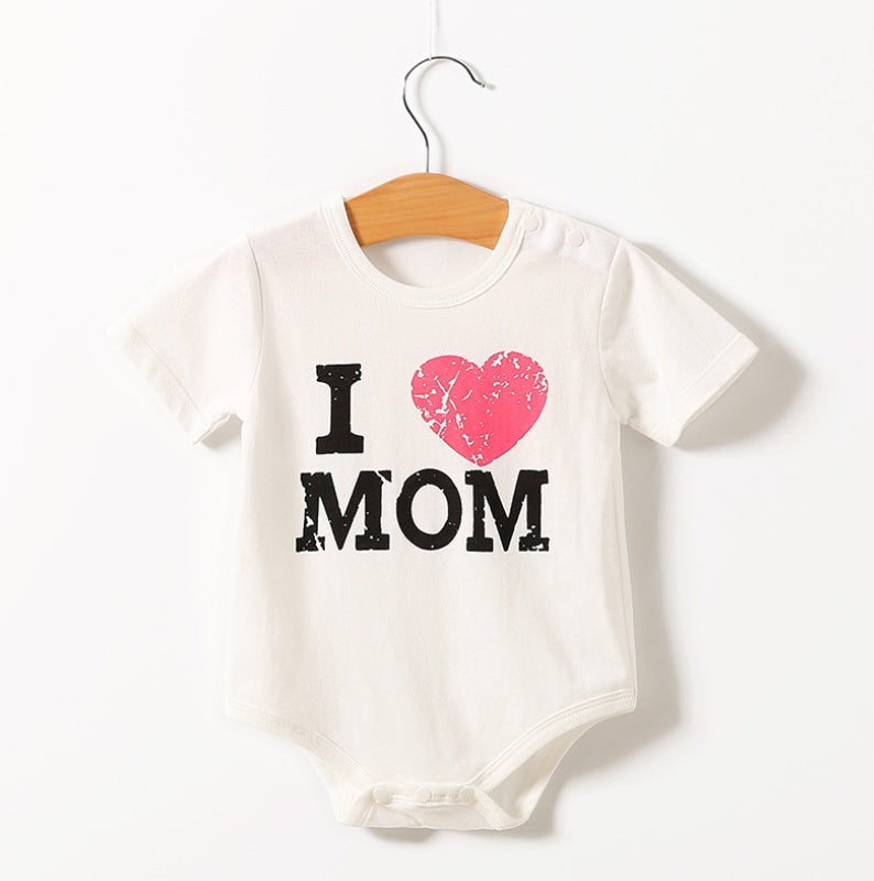 Baby Short Sleeve Triangle Romper - Cotton Bodysuit