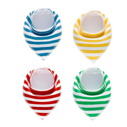 Baby Bibs 4-Pack Set - Soft Cotton Bandana Drool Bibs