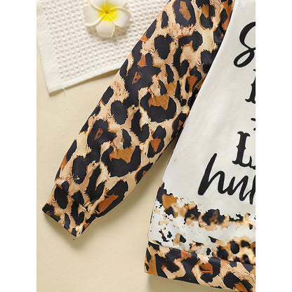 Toddler Girls Leopard Sweatshirt & Pants Set