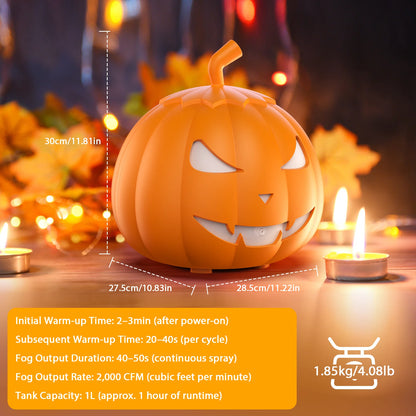 600W Halloween Pumpkin Fog Machine RGB LED Party Effects
