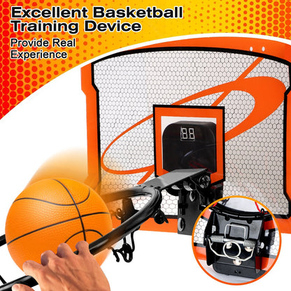 Mini Basketball Hoop Set - Indoor Door Mount with 4 Balls & Electronic Scorer for Kids
