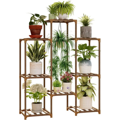 Outdoor Plant Stand Indoor Plant Rack Plant Shelf Wood Outdoor Tiered Plant Shelf for Multiple Plants Ladder Plant Holder