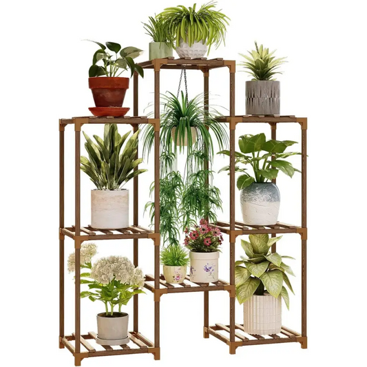 Outdoor Plant Stand Indoor Plant Rack Plant Shelf Wood Outdoor Tiered Plant Shelf for Multiple Plants Ladder Plant Holder