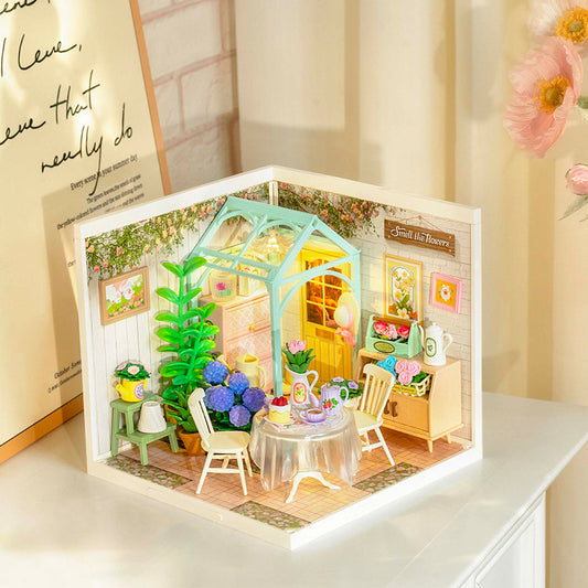 ROBOTIME Blooming Tea Garden DIY Dollhouse