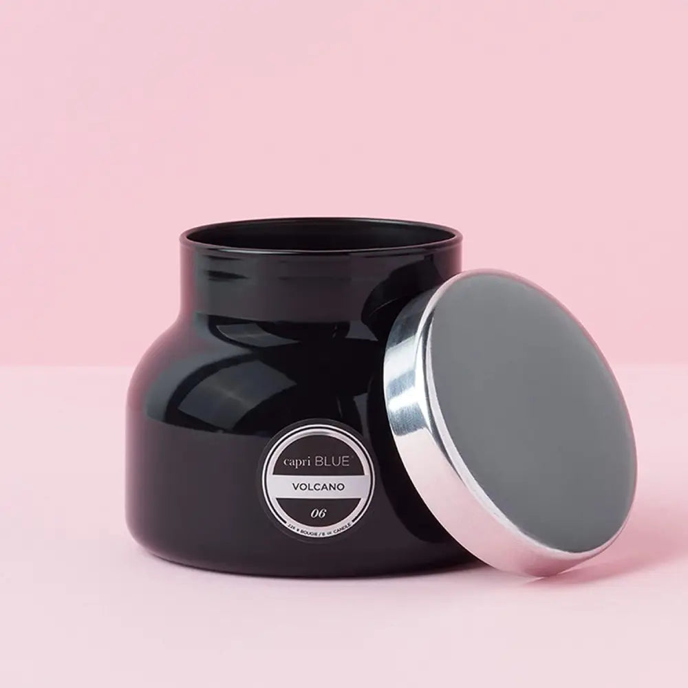 Capri Blue Volcano Scented Candles - Luxury Glass Jar Candles for Home Scented with Tropical Fruit & Sugared Citrus - Soy Wax Blend - Capri Blue Volcano - Black Color (8 Oz)