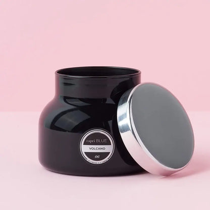 Capri Blue Volcano Scented Candles - Luxury Glass Jar Candles for Home Scented with Tropical Fruit & Sugared Citrus - Soy Wax Blend - Capri Blue Volcano - Black Color (8 Oz)