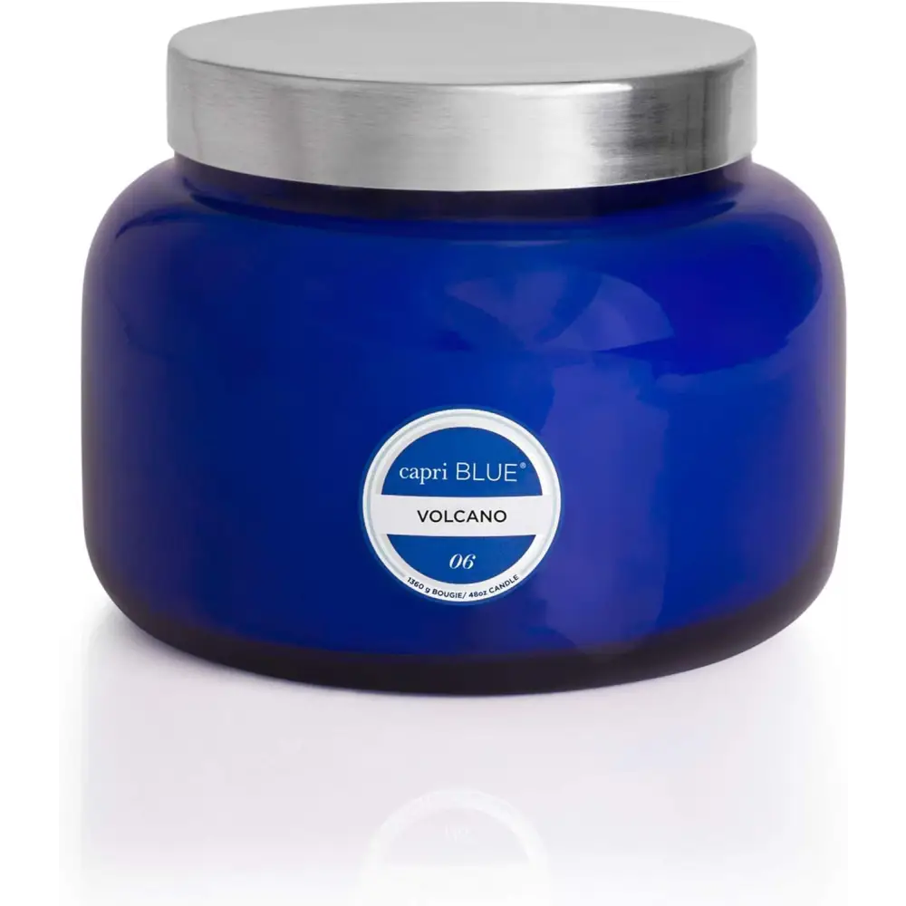 Capri Blue Volcano Scented Candles - Luxury Glass Jar Candles for Home Scented with Tropical Fruit & Sugared Citrus - Soy Wax Blend - Capri Blue Volcano - Black Color (8 Oz)