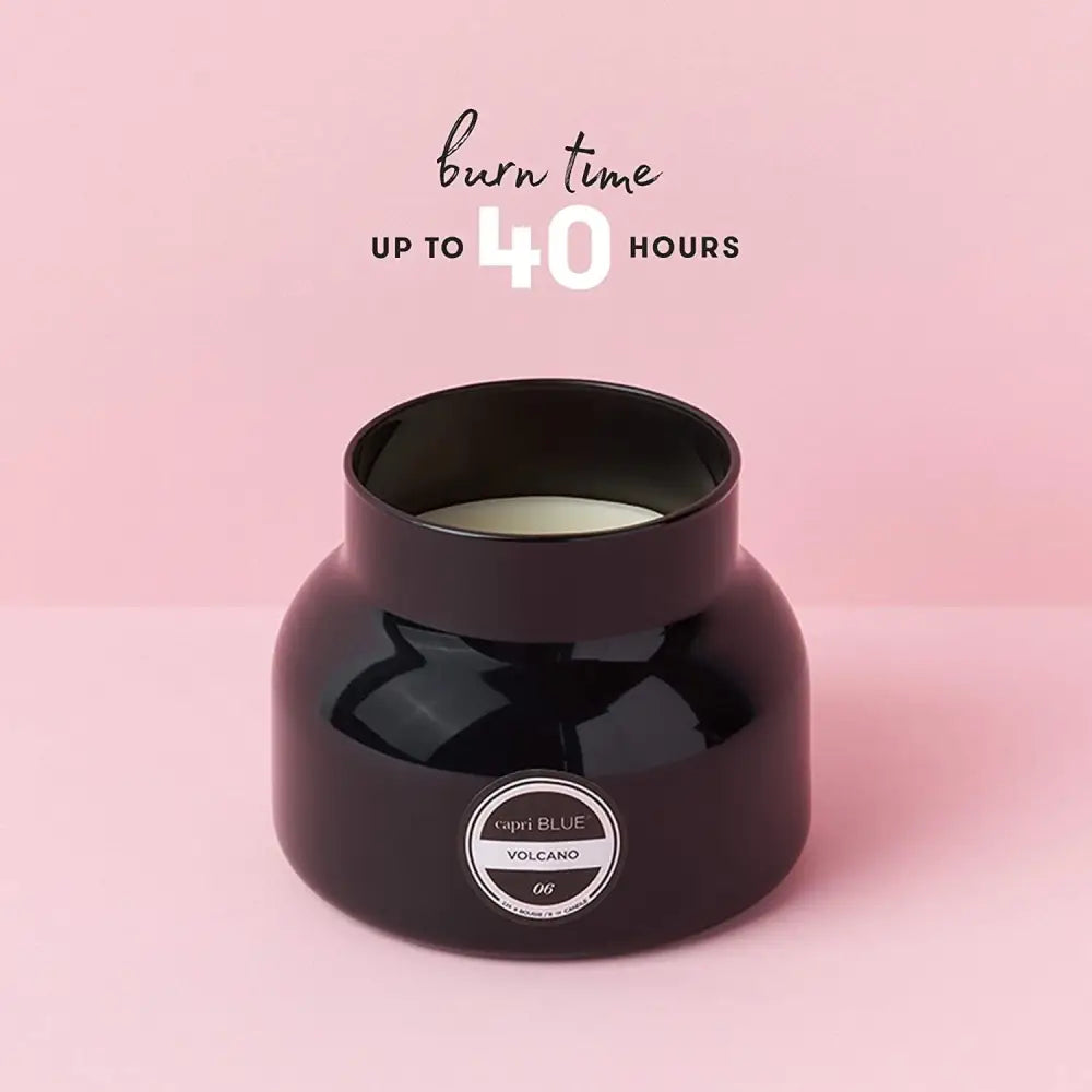 Capri Blue Volcano Scented Candles - Luxury Glass Jar Candles for Home Scented with Tropical Fruit & Sugared Citrus - Soy Wax Blend - Capri Blue Volcano - Black Color (8 Oz)