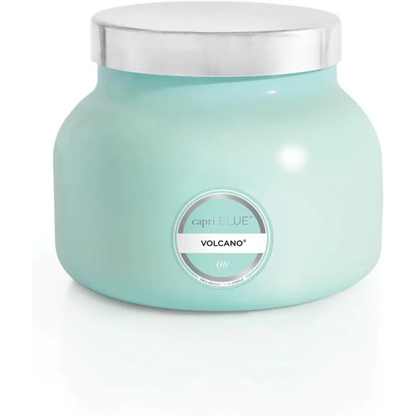 Capri Blue Volcano Scented Candles - Luxury Glass Jar Candles for Home Scented with Tropical Fruit & Sugared Citrus - Soy Wax Blend - Capri Blue Volcano - Black Color (8 Oz)
