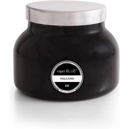 Capri Blue Volcano Scented Candles - Luxury Glass Jar Candles for Home Scented with Tropical Fruit & Sugared Citrus - Soy Wax Blend - Capri Blue Volcano - Black Color (8 Oz)
