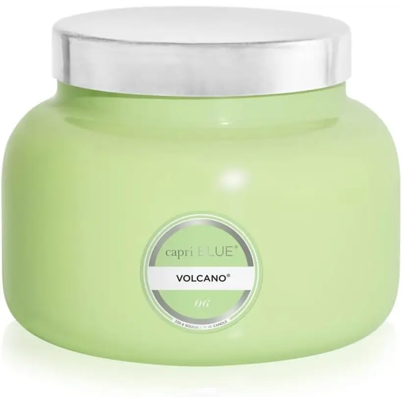 Capri Blue Volcano Scented Candles - Luxury Glass Jar Candles for Home Scented with Tropical Fruit & Sugared Citrus - Soy Wax Blend - Capri Blue Volcano - Black Color (8 Oz)