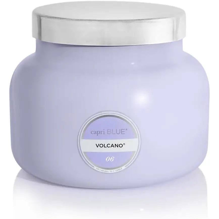 Capri Blue Volcano Scented Candles - Luxury Glass Jar Candles for Home Scented with Tropical Fruit & Sugared Citrus - Soy Wax Blend - Capri Blue Volcano - Black Color (8 Oz)