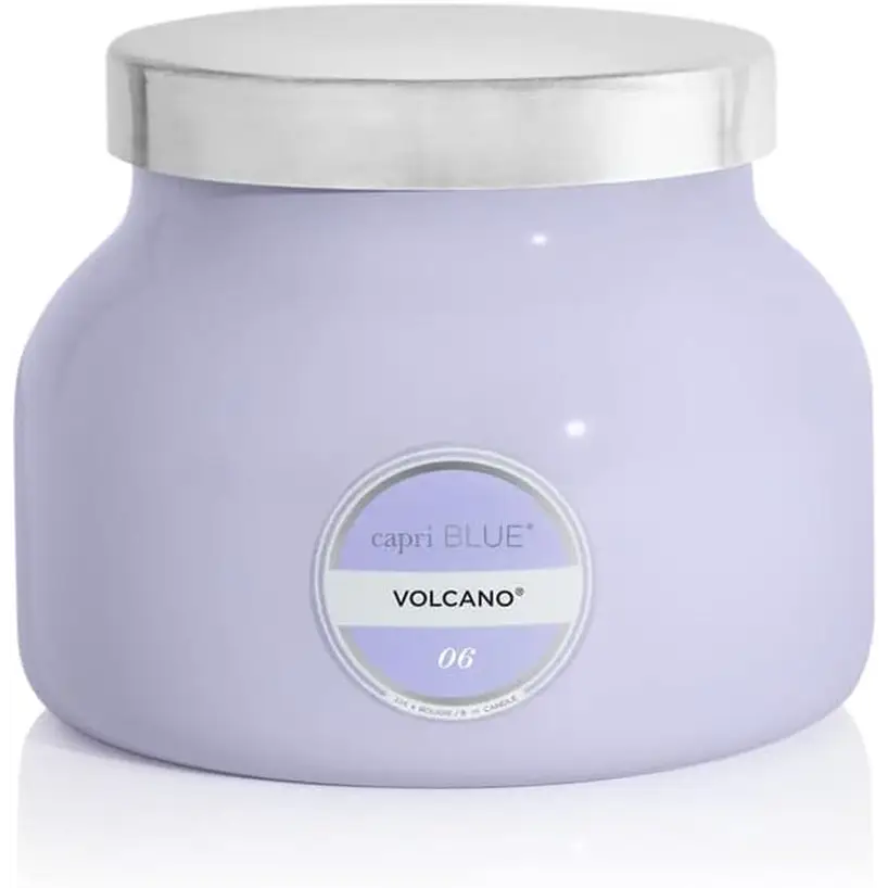 Capri Blue Volcano Scented Candles - Luxury Glass Jar Candles for Home Scented with Tropical Fruit & Sugared Citrus - Soy Wax Blend - Capri Blue Volcano - Black Color (8 Oz)