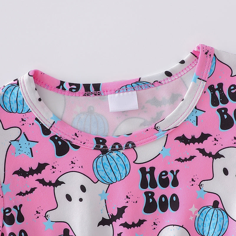 Toddler Halloween A-Line Dress Set (3 Pack) - Ghost Skull Bat Print Collection for Girls 4-7Y