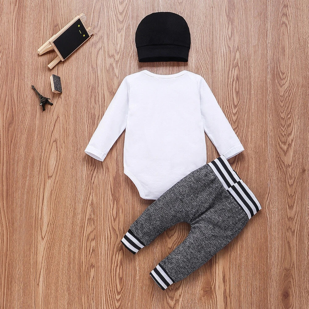 Newborn Baby Cotton Romper Bodysuit Set - Soft Jumpsuit & Pants Outfit for Boys & Girls