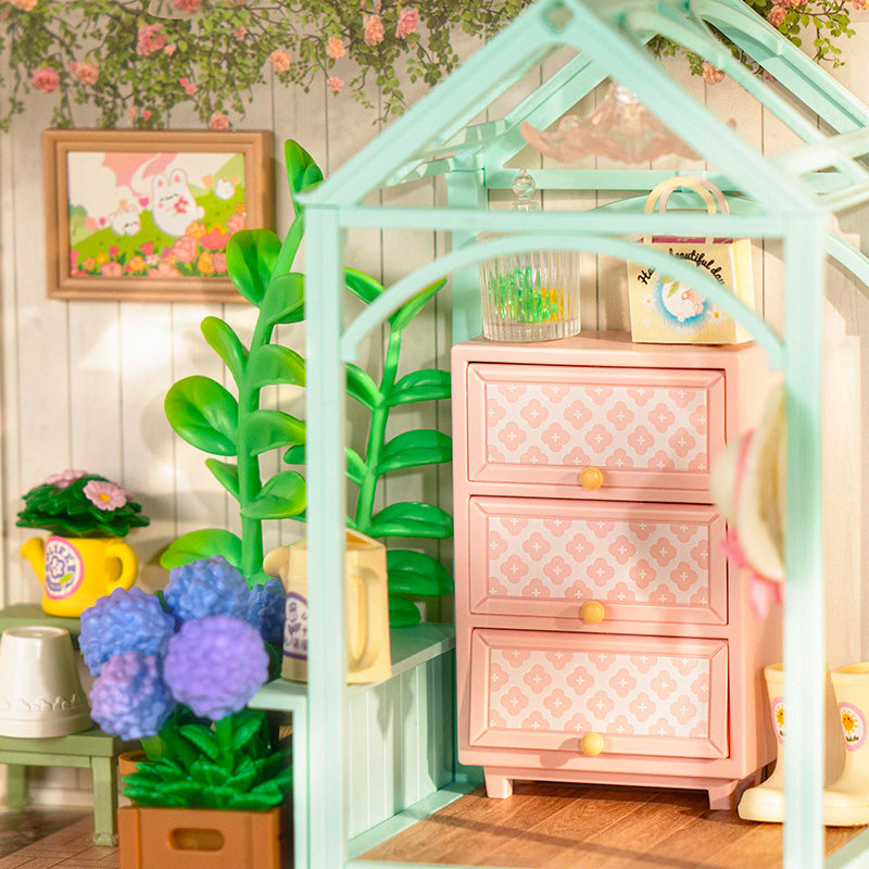 ROBOTIME Blooming Tea Garden DIY Dollhouse