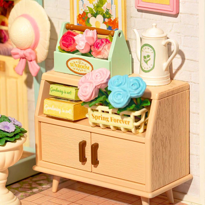 ROBOTIME Blooming Tea Garden DIY Dollhouse