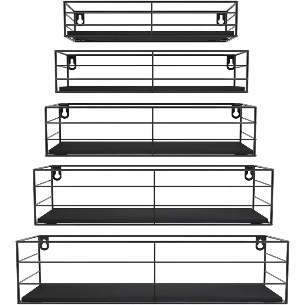 CRUGLA Floating Shelves Wall Mounted Set of 3, Hanging Storage Wall Shelf for Bathroom, Living Room, Bedroom, Kitchen Home