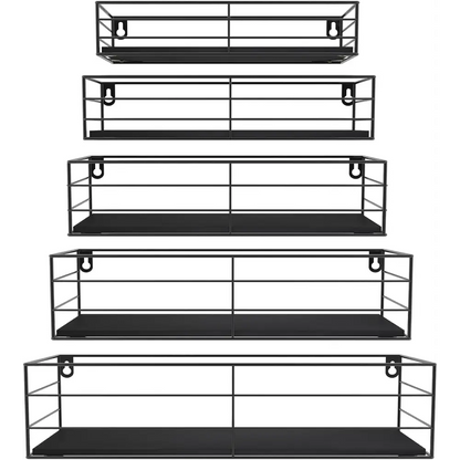 CRUGLA Floating Shelves Wall Mounted Set of 3, Hanging Storage Wall Shelf for Bathroom, Living Room, Bedroom, Kitchen Home