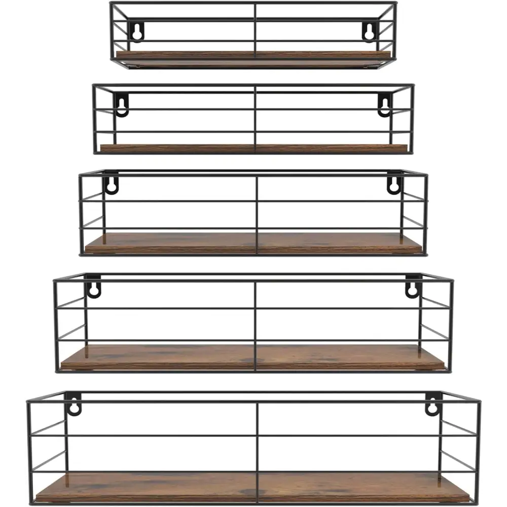 CRUGLA Floating Shelves Wall Mounted Set of 3, Hanging Storage Wall Shelf for Bathroom, Living Room, Bedroom, Kitchen Home