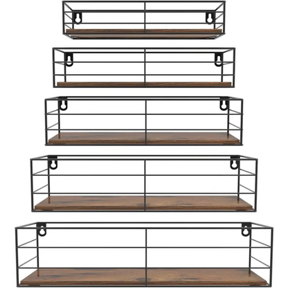 CRUGLA Floating Shelves Wall Mounted Set of 3, Hanging Storage Wall Shelf for Bathroom, Living Room, Bedroom, Kitchen Home
