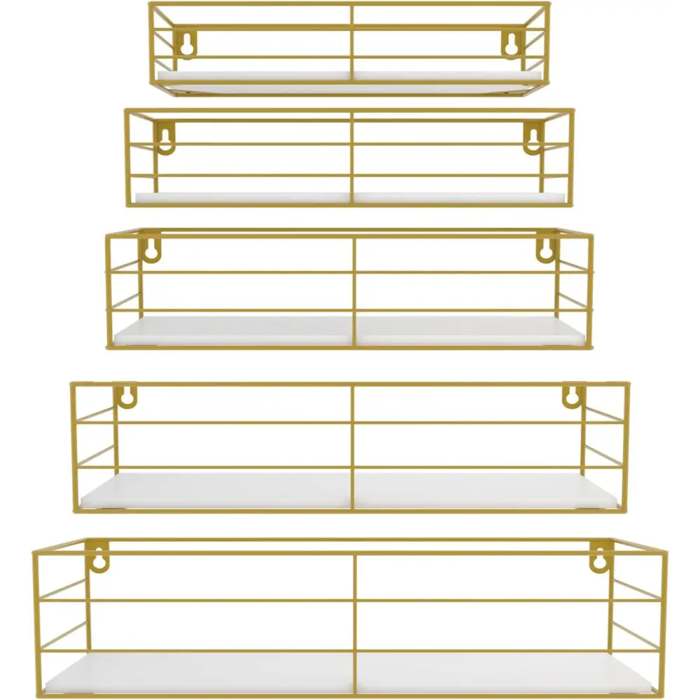 CRUGLA Floating Shelves Wall Mounted Set of 3, Hanging Storage Wall Shelf for Bathroom, Living Room, Bedroom, Kitchen Home