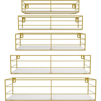 CRUGLA Floating Shelves Wall Mounted Set of 3, Hanging Storage Wall Shelf for Bathroom, Living Room, Bedroom, Kitchen Home