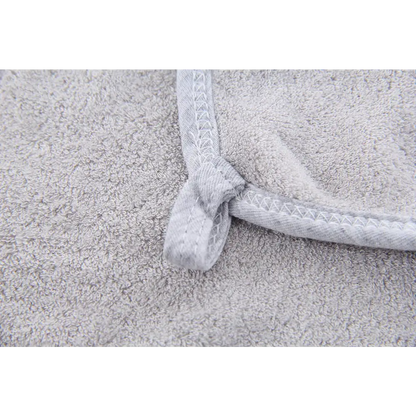 Light gray textured fleece blanket with braided edge from Hiphop Panda Gray Towel