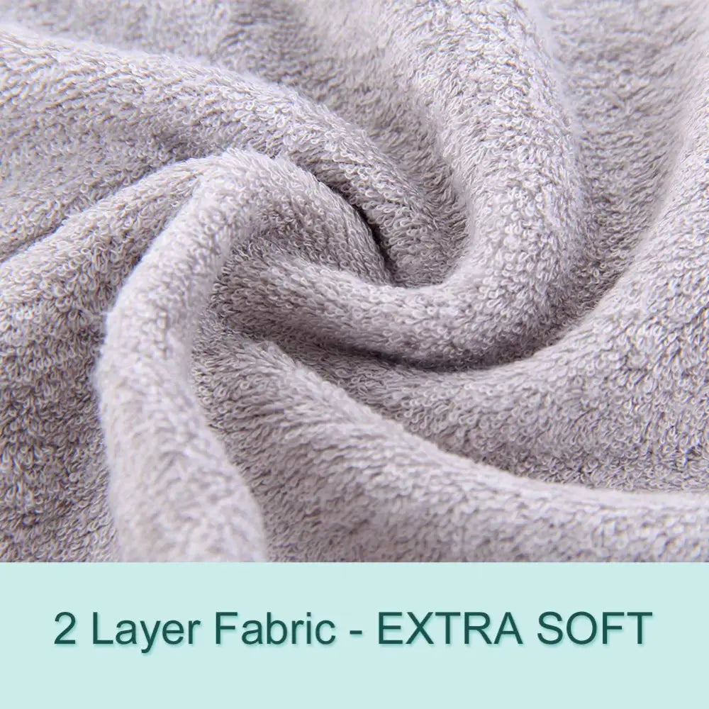 Extra soft two-layer light gray fabric blanket from Hiphop Panda Gray Microfiber Bamboo Rayon Cotton Towel