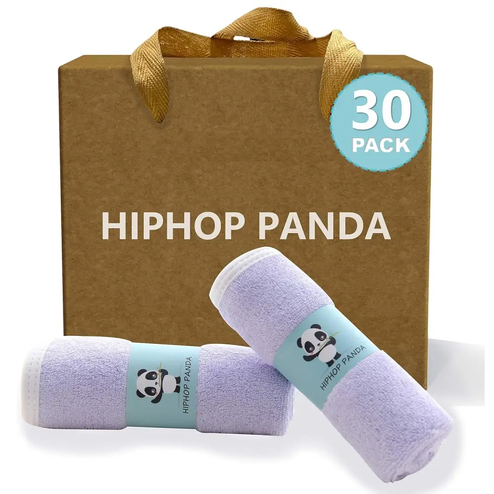30-pack HipHop Panda lavender microfiber bamboo rayon cotton towels for versatile use