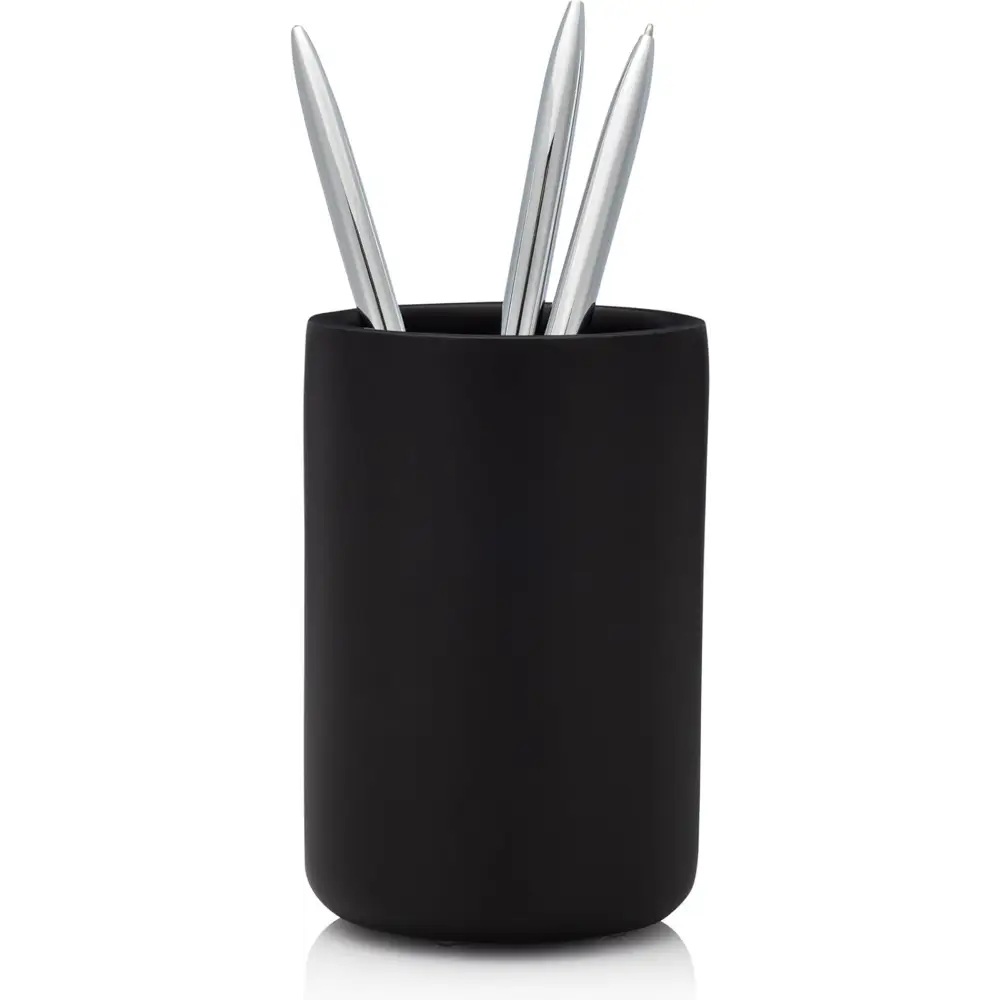 Matte Black Toothbrush Holder for Vanity Countertops, Small Toothbrush Holder - Matte Black Collection