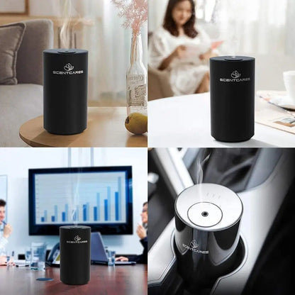 Sentiment Diffuser, Diffusers for Home, Scent Diffuser - Portable & Smart & Cordless Design, for 3 Cold Mist & Timer 1/2/3H (Black)