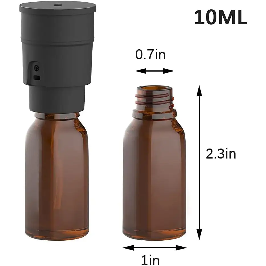 Sentiment Diffuser, Diffusers for Home, Scent Diffuser - Portable & Smart & Cordless Design, for 3 Cold Mist & Timer 1/2/3H (Black)